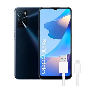 OPPO A54s – Teléfono Móvil libre, 4GB+128GB, Cámara 50+2+2+8 MP, Smartphone Android, Batería 5000mAh, Carga Rápida 10W, Dual SIM – Negro