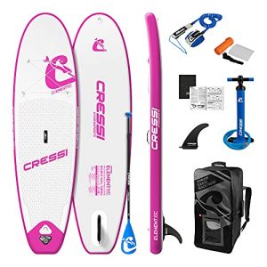 Cressi Element Isup Set 9’2» Sup Hinchable clásico con Shape All Round, Estable y manejable, Unisex-Adult, Blanco/Rosa, One Size