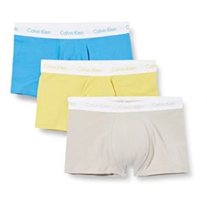 Calvin Klein Low Rise Trunk 3pk, Bóxers Hombre, Ocean Storm Lime Blue White Wb, S