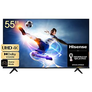 Hisense 55A6EG (55 Pulgadas) 2022 Series – Smart TV 4K UHD con Dolby Vision HDR, DTS Virtual X, Freeview Play, Alexa Built-in, Bluetooth (Nuevo 2022), Black