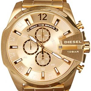Reloj cronógrafo Diesel Mega Chief para hombre, caja de acero inoxidable de 51 mm