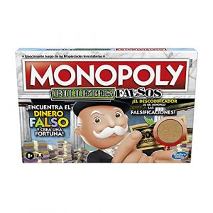 Juego de Mesa Monopoly Decodificador para Toda la Familia y niños y niñas de 8 años en adelante – Incluye un Decodificador del Sr. Monopoly para Encontrar falsificaciones – para 2 a 6 Jugadores