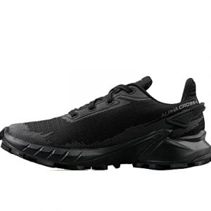 Salomon Alphacross 4 Gore-Tex Zapatillas de Trail Running para Mujer, Agarre potente, Impermeable, Comodidad duradera, Black, 41 1/3