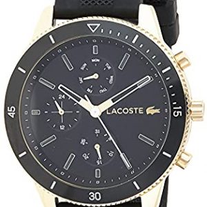 Lacoste Reloj Analógico de Cuarzo multifunción para hombre con Correa en silicona Negro – 2010994