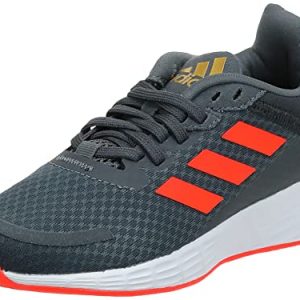 adidas Duramo SL, Road Running Shoe Unisex niños, Grey/Solar Red/Carbon, 18 EU