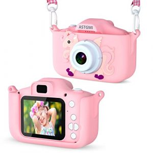 ASTGMI Juguetes de cámara para niños para niños y niñas, 1080P HD Camara Fotos Infantil, cámara Fotos niños, cumpleaños de para niños de 3 4 5 6 7 8 910 años, con Tarjeta SD de 32 GB (Rosa)