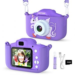 ASTGMI Juguetes de cámara para niños para niños y niñas, 1080P HD Camara Fotos Infantil, cámara Fotos niños, cumpleaños de para niños de 3 4 5 6 7 8 9 10 años, con Tarjeta SD de 32 GB