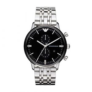Emporio Armani Reloj Analógico para Hombre de Cuarzo AR0389 Negro