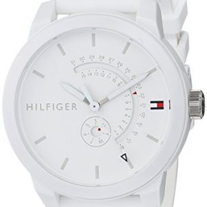 Tommy Hilfiger Reloj Analógico de Cuarzo para hombre con Correa en silicona Blanco – 1791481