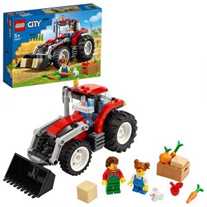 LEGO 60287 City Grandes Vehículos Tractor, Granja de Juguete, Mini Figura de Granjero, Regalo Niños de 5 Años, Cumpleaños o Detalle Colegio