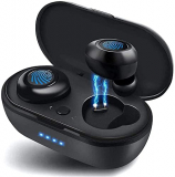 Auriculares Bluetooth con Caja de Carga Inalámbricos,Hi-Fi Sonido Estéreo In-Ear Auricular con IPX7 Impermeable Micrófono,para iPhone Android Xiaomi Samsung