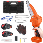 SENTASI Motosierra Poda 6 Pulgadas, Motosierra Eléctrica Bateria 2 * 21v,mini Sierra Para Cortar árboles De Jardín Y Madera