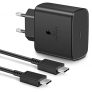 Cargador Samsung Carga Rapida de 45W, Cargador USB C para Samsung Galaxy S23 Ultra/S23+/S23/S22 Ultra/S22+/S22/S21/S20/Note 20/Note 10,Galaxy Tab S9/S8,Enchufe USB C con Cable USB C Carga Rapida de 2M