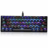 Safysoo Teclado mecánico para Juegos RGB OUTMU Teclado Azul 61 Teclas Teclado para Juegos retroiluminado Anti-ghosting Negro