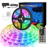 Tiras LED de 10 m, 5050 luces LED RGB, IP20, no impermeable, cambio de color con 20 colores, 8 luces, kit de tiras de luces LED con 44 teclas