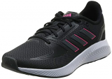adidas Runfalcon 2.0, Road Running Shoe Mujer, Core Black/Grey/Screaming Pink, 40 EU