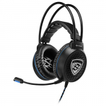 Sharkoon SGH1 – Auriculares Gaming con Cable, Estéreo, Micrófono, Negro/Azul