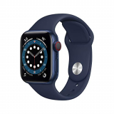 Apple Watch Series 6 (GPS + Cellular, 40 mm) Caja de Aluminio en Azul – Correa Deportiva Azul Marino Intenso