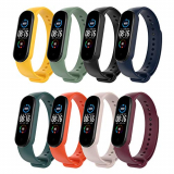 Bosixty Banda de Reloj de Repuesto Compatible con Xiaomi Mi Band 5 2020,Pulsera de Correa de Silicona Suave Colorida Pulsera Resistente al Agua Portátil Transpirable (8 Colores)