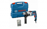 Bosch Professional GSB 20-2 – Taladro percutor (850 W, 2 velocidades, 3000 rpm, Ø max perforación hormigón 18 mm, set 7 brocas, en maletín)