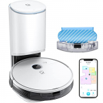 yeedi Vac Station ( vac max + Estación Autovaciado) Robot Aspirador y fregasuelo con Función de Limpieza, 3000pa de Succión, Detección de Alfombra, Navegación Visual Slam Inteligente, 200 Min Duración