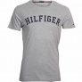 Tommy Hilfiger Logo Camiseta de Cuello Redondo,Perfecta para El Tiempo Libre, Gris (Grey Heather), M para Hombre