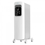 Cecotec Radiador Eléctrico de Aceite Ready Warm 7000 Touch. Bajo Consumo, 7 Elementos, 1500 W, 3 Modos de funcionamiento, Pantalla LCD, Control Táctil, Temporizador 9h, Ruedas, 15 m2