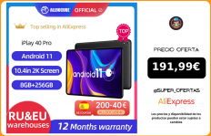 Estreno mundial ALLDOCUBE iPlay 40 Pro 10,4 pulgadas 2K Tablet PC Android 11 8GB RAM 256GB ROM Octa Core T618 4G Lte PhoneTablet 2K IPS|Tabletas|