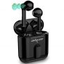Auriculares Bluetooth, Auriculares Inalámbricos ZEALOT T2 Bluetooth 5.0 Sonido Estéreo Mini Twins In-Ear Auriculares con Caja de Carga y micrófono,Impermeable, Portátil(Negro)