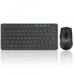 Rii combo teclado y ratón inalámbricos 2.4G , ultradelgados. Perfecto para oficina, multimedia, PC portátil y escritorio.