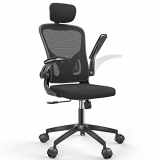 Naspaluro Silla de oficina con reposacabezas y reposabrazos ajustables, silla de escritorio giratoria de 360 grados, sillas de ordenador, carga máxima 150kg para estudio en casa, oficina