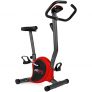 FITFIU Fitness BEST-100 – Bicicleta Estática ultracompacta con disco inercia 5kg, regulable en 8 niveles, pantalla LCD, pedales con correas fijación, peso máx 100 kg,color Rojo