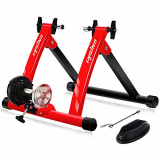 unisky Rodillo Bicicleta Magnético de Ciclismo Rodillo Entrenamiento Bicicleta para Ruedas de 26″-28″ o 700C, Plegable y Silencioso Bike Trainer para Ejercicios Ciclismo en Casa, Rojo
