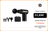 azorex Pistola de Masajedor Muscular Mini Portátil de Mano con 6 Niveles 4 Cabezal Masajeador Personal con Estuche (Negro)|Fascia arma|