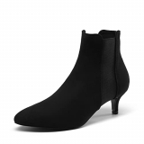 DREAM PAIRS Botas de mujer con encaje de aguja, Negro , 36 EU