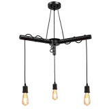 JINER Lámpara Colgante Retro, E27 Lamparas de Techo Ajustable, Lámpara de Araña de Madera para Comedor, Sala, Cuarto, Balcón