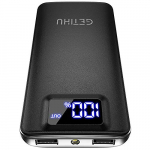 Cargador Portátil GETIHU, Banco de Energía de Alta Velocidad más Delgada con 3 Puertos USB C de Entrada & Salida 3ª de 10,000mAh, Batería Externa con LED para iPhone 15 14 13 12 Samsung S22 iPad, etc