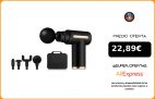 azorex Pistola de Masajedor Muscular Mini Portátil de Mano con 6 Niveles 4 Cabezal Masajeador Personal con Estuche (Negro)|Fascia arma|
