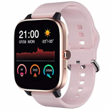 Smartwatch, Reloj Inteligente con Monitorización de Frecuencia Cardíaca por llamada Bluetooth,Cronómetros, Monitor de Sueño, Podómetro Pantalla Táctil Completa Reloj Fitness para Android (Rosado)