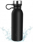 Botella Termica 600ML, Botella de Agua de Acero Inoxidable 304 Doble Pared Aislada al Vacío, Ligera, Resistencia al Rayado, Fácil de Limpiar, 100% Libre de BPA Antifugas, Frío/Caliente