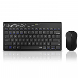 RAPOO | Combo de Teclado y Ratón Inalámbrico (Pack Teclado y ratón inalambrico, conexión multimodo transmisión inalámbrica de 2,4GHz y Bluetooth 3,0 y 4,0, Teclado QWERTY español, ratón óptico) Negro