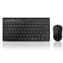 RAPOO | Combo de Teclado y Ratón Inalámbrico (Pack Teclado y ratón inalambrico, conexión multimodo transmisión inalámbrica de 2,4GHz y Bluetooth 3,0 y 4,0, Teclado QWERTY español, ratón óptico) Negro