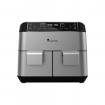 MasterPro Power Duo | Freidora Sin Aceite | Airfryer Color Negro con 2 Zonas de Cocinado Independientes | Capacidad 7,6L y Potencia 2460W | Freidora de Aire | 6 Funcionalidades en 1 | Fácil Limpieza