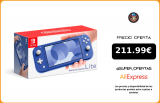 Consola Nintendo Switch Lite. Disponible en 4 colores: Amarillo, Gris, Coral y Azúl Neon. Ligera, con controles integrados.|Consolas de videojuegos|