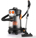 Aspirador en Seco y Húmedo, 15L 1000W 17.5Kpa, Motor Ciclónico de Alta Velocidad, 3 en 1 Wet/Dryers/Blower, 5m de Cable, para Jardín, Garaje, Cocina