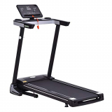 HOMCOM Cinta de Correr y Andar Eléctrica Plegable con 12 Programas Pantalla LCD Botón de Emergencia Velocidad 12 km/h Motor 500 W Carga 100 kg 71x128x122 cm Negro