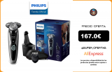 Philips S9161/31 Afeitadora eléctrica Serie 9000, uso en seco y húmedo, SmartClean, incluye perfilador de barba, funda de viaje|Maquinillas de afeitar eléctricas|