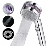 LAIWOO Alcachofa de ducha, ducha de mano de alta presión, 2 tipos de chorro con interruptor de encendido/apagado y manguera de 1,5 m, alcachofa de ducha cromada con manguera de ducha (A)