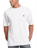Carhartt Pocket Short-Sleeve T-Shirt Camiseta, White, M para Hombre