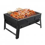 GolWof Barbacoa Portátil Barbacoa Plegable Barbacoa de Acero Inoxidable Barbacoa Carbón Parrilla con BBQ Tapete, BBQ Clip y Cepillo de Aceite para Jardín Exterior Picnic Campamento